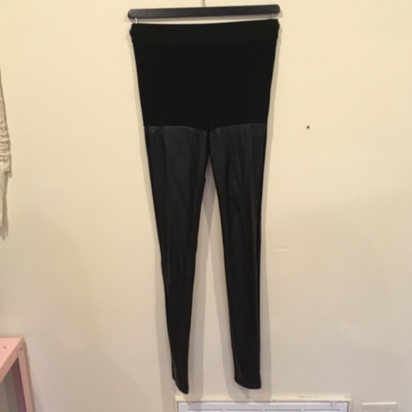 Wilfred Pants - Aritzia vegan leather leggings Black
